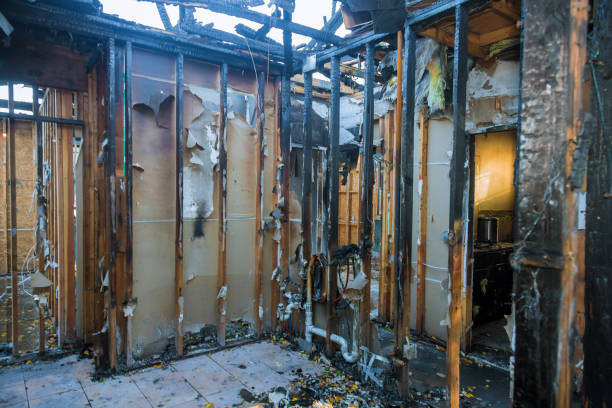 Professional Emergency Fire Damage Restoration technician working in Annandale, NJ